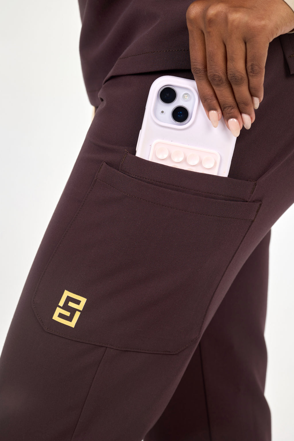 Espresso Brown Scrub Set