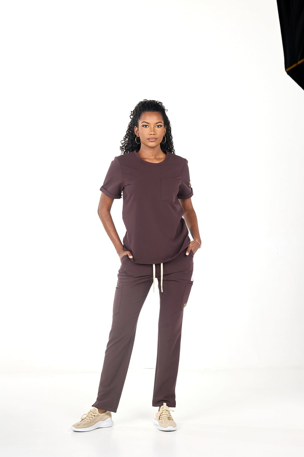 Espresso Brown Scrub Set